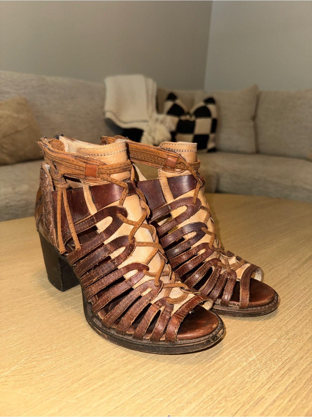 Freebird by Steven Wazee Leather Heeled Booties